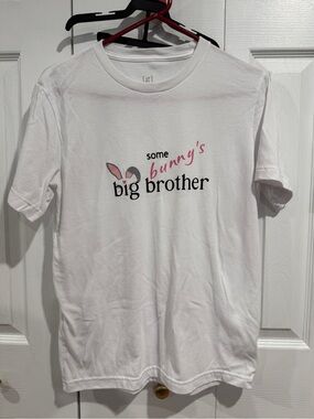George White 'Some Bunny's Big Brother' Tee with Pink & Gray Accents